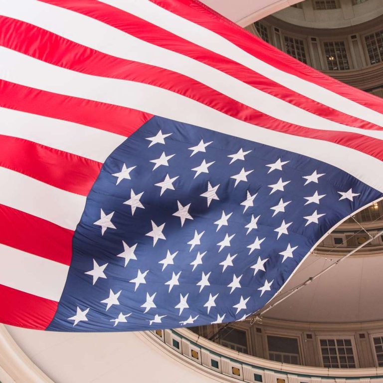 1negative-space-american-flag-interior-building